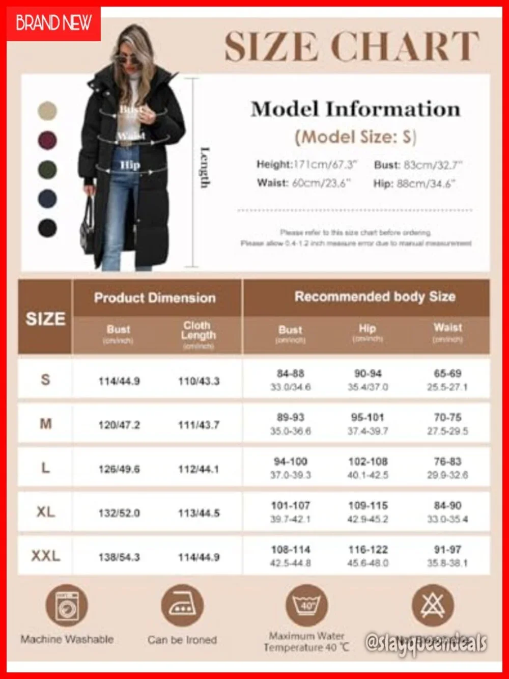 Winter Long Puffer Coat Hooded Parka Full Length Down Zip Front
